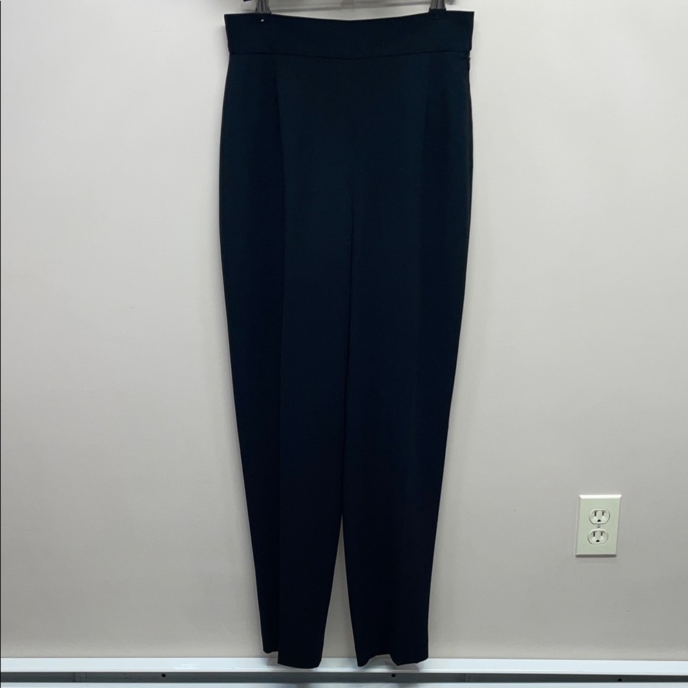 Liz Claiborne Collection Lined Flat Front Black Dress Trouser Pants 4